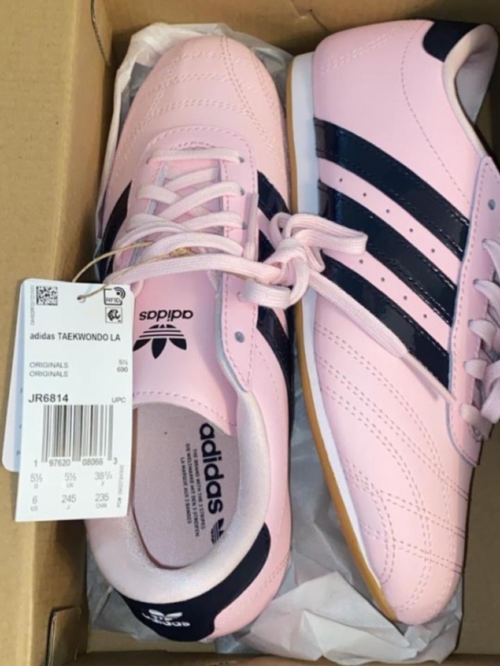 Pink Adidas Taekwando Shoes - Picture 1 of 3